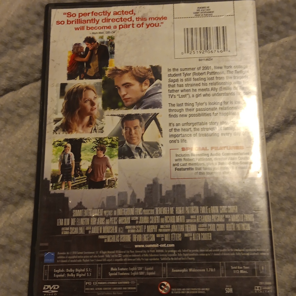 Remember Me DVD - Picture 2 of 3